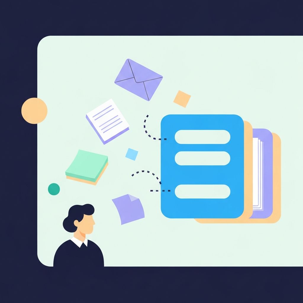 Evidence fragments drifting away from a teacher, showing how NCCD records get lost across disconnected systems